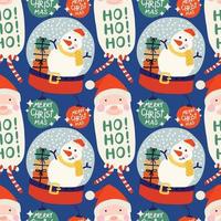 cute handraw christmas  elements design pattern dark blue background vector