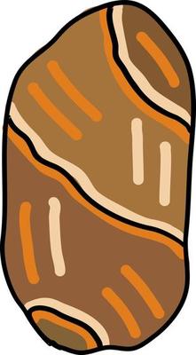 Small bread, illustration, vector on white background.