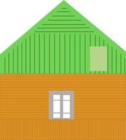 Green house, illustration, vector on white background.