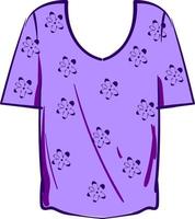 Purple shirt, illustration, vector on white background.