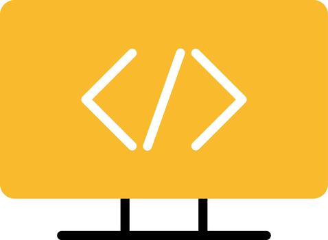 Coding class, illustration, vector on a white background.