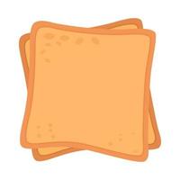 Roasted toasts semi flat color vector object. Bread slices stack. Editable element. Full sized item on white. Food simple cartoon style illustration for web graphic design and animation