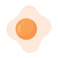 Sunny side egg semi flat color vector object. Product for breakfast. Editable element. Full sized item on white. Eatery simple cartoon style illustration for web graphic design and animation