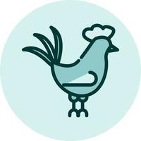 Wild rooster, illustration, vector on a white background.