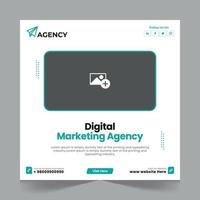Digital marketing agency social media post vector