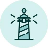 Sea tower, illustration, vector on a white background.