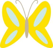 Yellow butterfly, illustration, vector, on a white background. vector