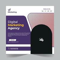 publicación en redes sociales de la agencia de marketing digital vector