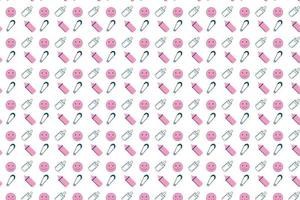 Endless baby pattern background design for backdrops, wallpapers, and book covers. Seamless childish pattern decoration with smiling faces and baby feeder icons. Abstract kid's pattern vector. vector