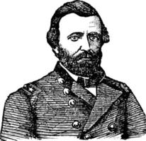 General Ulysses S. Grant, vintage illustration vector
