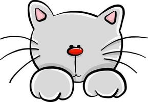 Cute cat, illustration, vector on white background.