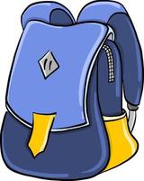 mochila azul , ilustración, vector sobre fondo blanco