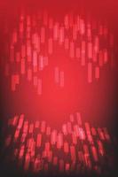 red network light with stock market for investment in crisis abstract technology background vector