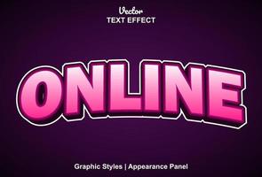 online text effects with graphic styles and can be edited. vector