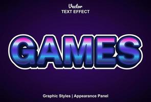 games text effect with graphic style and can be edited. vector