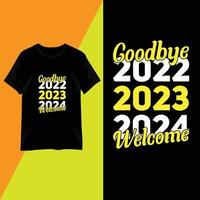 diseño de camiseta 2023 cita tipografía vector