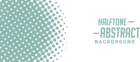 Blue color modern halftone design retro banner template vector