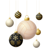 volleyball sport christmas ball bauble isolated png