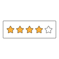 star review rating illustration icon png