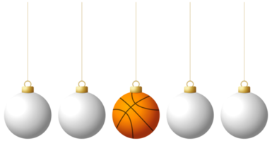 baloncesto deporte navidad o año nuevo bola de adorno colgando de un hilo png
