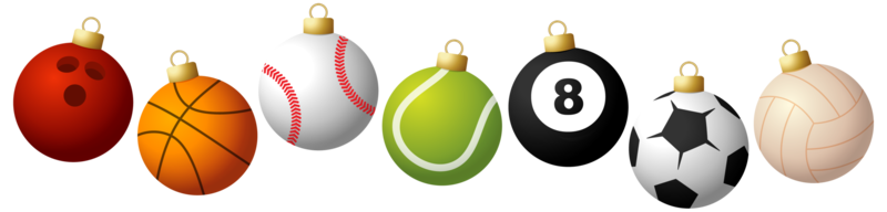 Bola de adorno de navidad o año nuevo deportivo colgando de un hilo png