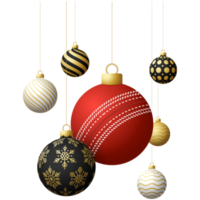 cricket sport christmas ball bauble isolated png