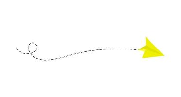 Dashed Line Paper Airplane Route vector