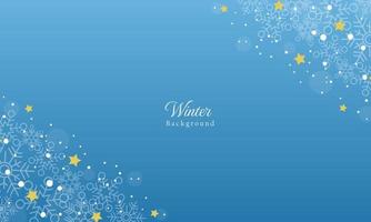 hermoso fondo de invierno con brillo vector