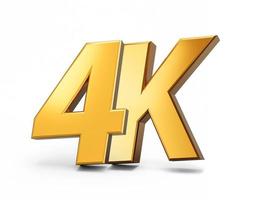 tecnología de televisión de ultra alta definición golden 4k ultra hd tv 3d ilustración foto