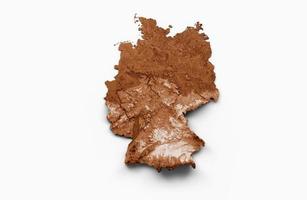 Map of Germany in old style, brown graphics in a retro style Vintage Style. High detailed 3d illustration photo