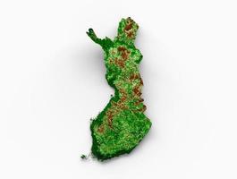 Finland Topographic Map 3d realistic map Color 3d illustration photo