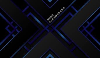 Abstract Geometric Blue and Black Modern Background vector