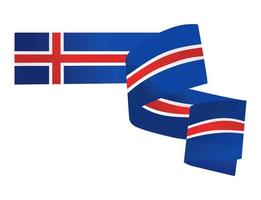 Flag of Iceland vector illustration isolated on transparent background