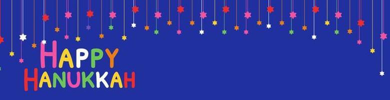 Hanukkah horizontal background with Stars of David vector illustration