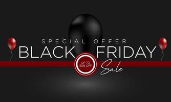 black friday background with space area for your business needs with balloons vector