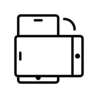 ilustración de icono de línea de rotación de teléfono móvil. ilustración de icono relacionada con la tecnología electrónica. diseño vectorial simple editable. píxel perfecto a 32 x 32 vector