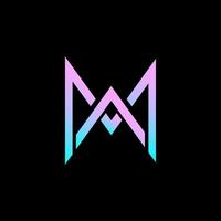 MV initials M and V . logo design vector