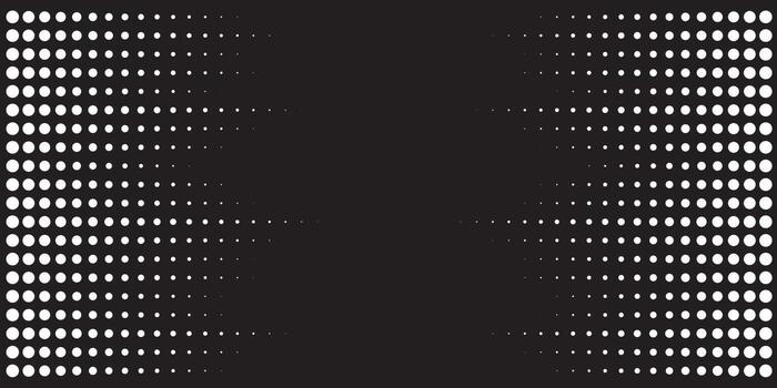 Futuristic background with copy space of white dots on black background vector