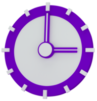 clock 3d render isolated png