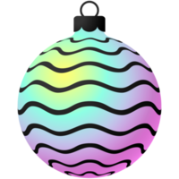 boule de noël holographique graphique isolé png