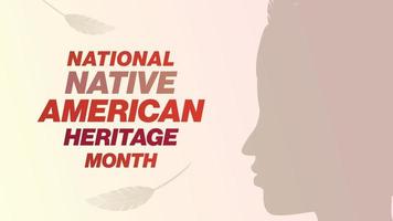 Native American Heritage Month. Background design with abstract ornaments celebrating Native Indians in America. vector