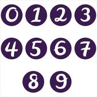 Numbers illustration in vector format