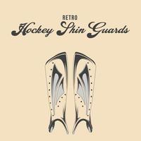 Retro Hockey Shin Guards Vector