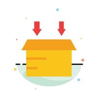 Box Logistic Open Abstract Flat Color Icon Template vector