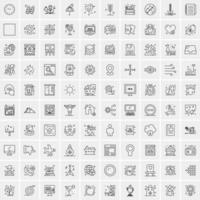 100 Business Icons for web and Print Material vector