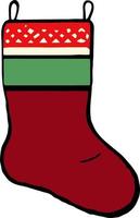 Christmas Stocking Cartoon Illustration vector