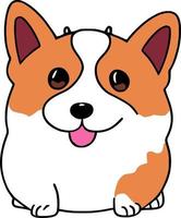 Goofy Corgi Dog Cartoon vector