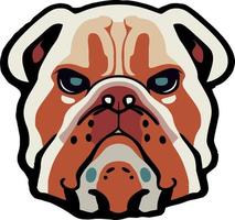 Intimidating Cartoon Bulldog Face vector