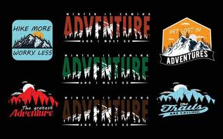 Adventure t shirt design bundle vector