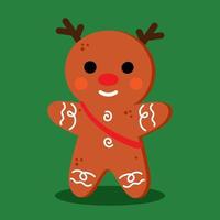 gingerbread in the form of a deer vector